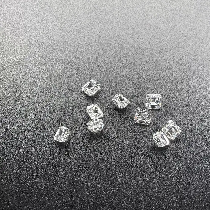 4mm 7mm DE VS Fancy Cut Lab Diamonds 0.5ct To 1 Carat Asscher Cut Diamond